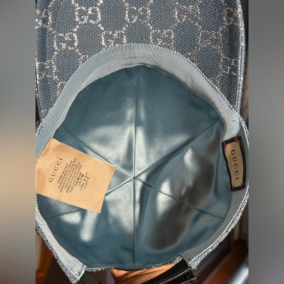 Gucci GG silver sparkly size S 56 cm NWT Authentic - Picture 4 of 13